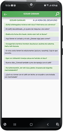 App aprender euskera Hizketa Ereduak